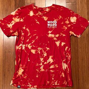 Woodward Staff Tie-Dye Tee – Red & Yellow, Size L